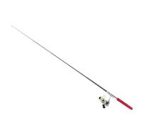 Canne à Pêche de Poche Canne à Pêche de Poche Mini Stylo Portable Forme Canne à Pêche Canne à Pêche Rétractable de Poche avec Roue de Moulinet(Rouge)