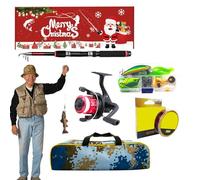 Canne à pêche de voyage, kit de pêche - Combo de moulinet de canne à pêche de voyage, kit de canne à pêche télescopique avec sac de rangement, équipement de pêche léger pour débutants amateurs de