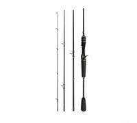 Canne à pêche de voyage ultra-courte 4 pièces 1,8/2,1 m pour lancer des leurres et spinners, canne portable en fibre de carbone avec longueur pliée de 50 à 55 cm, Lightwe (1,8)