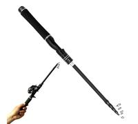 Canne à pêche, équipement extensible, pour la pêche, canne à pêche télescopique, convient pour la perche et le poisson-chat en eau salée et en eau douce sur la rive, la jetée, l'étang, le lac, la