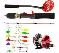 Canne à pêche et moulinet, canne à pêche de voyage avec moulinet, kit complet de pêche portable avec montage simple, pour débutants et adultes