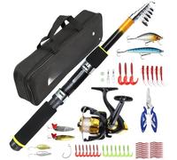 Canne à pêche et moulinet pour combo avec ligne d'appât et accessoires de pêche pour les pêcheurs débutants et expérimentés (3)