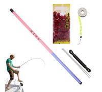 Canne à pêche extensible | Canne courte pour appâts de crevettes | Canne à pêche portable antidérapante pour kayak, pêche, rivage, bateau, surf, camping