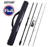 Canne à pêche FUJI Guide Ring du Japon, 2,1m-3,6m, portable, en carbone, pour spinning et casting, canne de voyage M MH ML FAST avec sac de transport Rod with case