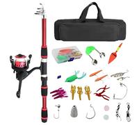 Canne à Pêche Junior - Canne de Pêche Enfant pour Lancer | Kit Débutant, Ensemble d'Initiation et Set de Pêche pour Eau Salée et Douce