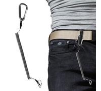 Canne à pêche, lanière enroulée, rétractable, Outil Flexible, Boucle en métal, Corde Solide, pour Bateau de pêche à la Mouche