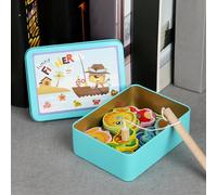 Canne À Pêche Magnétique En Bois Pour Enfants, Jouets Éducatifs, Puzzle, Jeu Amusant, Cadeaux D'anniversaire Pour Bébés