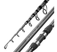 Canne A Peche Mer LéGèRe,Fishing Rod Casting 2.7m-5.4M Canne de pêche Ultra-léger à Distance Jeter pôle Long Sections télescopique la(5.4M)