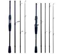 Canne a Peche Mini Cannes à pêche Spinning et Casting en Carbone de Voyage, 1,8 à 2,4 m, Poids de Lancer: 5 à 30 g(Spinning 2.1m)