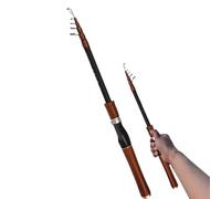 Canne à pêche Pliable, Canne à pêche télescopique | Cannes à Lancer d'appâts - Canne à de Voyage à réponse Sensible, Canne à Pliante, Prise Confortable pour Les rivières et Les Lacs