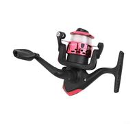 Canne à pêche portable à longueur réglable, forme unique en fibre de carbone, idéale pour les voyages (canne avec moulinet rouge)