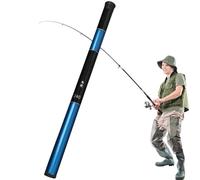 Canne à pêche Portable, Barre de pêche télescopique | Petit pôle en Fibre de Verre - Télescope Court Multifonction Portable - Bâtons de pêche en Fonte