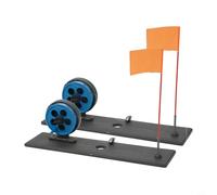 Canne à pêche portable sur glace avec indicateur de mât de drapeau, équipement de pêche pliable pour un transport facile et une utilisation stable sur glace (2 pièces)