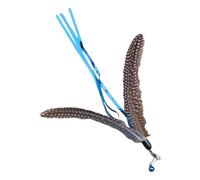 Canne à pêche pour chat avec plumes | Jouet interactif avec plumes pour chatons - Compagnon de chasse et jouet de mouvement pour la maison et l'extérieur dans le salon, la chambre à coucher, le bureau