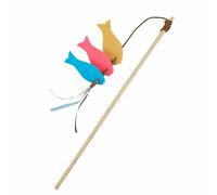 Canne à pêche pour chat avec poisson en feutre et bois Nobby Pet Beige 90 cm