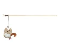Canne à pêche pour chat peluche/bois Trixie Beige 38 cm