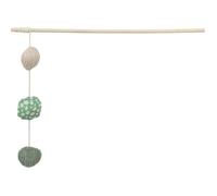 Canne à pêche pour chat - Trixie - 3 balles en bois/tissu - Taille unique - Mixte - Durable
