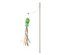 Canne à pêche pour chaton - Baguette métallique - Divertissement - Bâtons de taquinerie pour animaux de compagnie - Produits interactifs - Traitement pratique