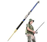 Canne à pêche rétractable | Canne à pêche extensible pour poisson-chat, canne à pêche télescopique compacte pour eau douce et salée