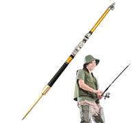 Canne à pêche rétractable, canne à pêche portable pour adultes, prise en main confortable, canne à pêche sur glace pour eau douce et eau salée