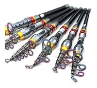 Canne à pêche rotative télescopique en Carbone Carpe Dure 1.8M 2.1M 2.4M 2.7M 3.0M 3.6M pôle Professionnel de Voyage en mer(2.1M)