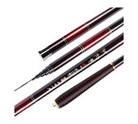 Canne à pêche super dure super légère en fibre de carbone 28 puissances Canne à pêche télescopique Canne à pêche télescopique 2,7 à 7,2 m Canne à pêche portable Combos de pêche (couleur : rojo, taille