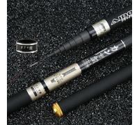 Canne a Peche Super Light Hard Carbon Fiber Hand Fishing Pole, Telescopic Rods, Stream Rod Feeder, 3.6m, 4.5m, 5.4m, 6.30m, 7.2m Canne a Peche telescopique(4.5 M)