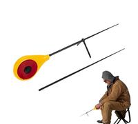 Canne à pêche sur glace - Support rétractable - 30 cm - Accessoires de canne à pêche ultra légers - pour débutants hommes, femmes, garçons, filles, parents, hiver, neige, voyage, Noël, anniversaires