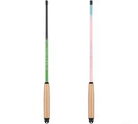 Canne à pêche télescopique, 1,2 m à 2,4 m, canne rétractable, design en fibre de verre ultra légère, équipement portable compact pour débutants (2,4 m, vert)