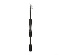 Canne à pêche télescopique 1,5 m en fibre de carbone avec poignée en EVA pour lacs d'eau douce et rivière - Canne à pêche portable de voyage noire