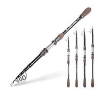 Canne à pêche télescopique, 180 cm-270 cm, canne en fibre de carbone avec alliage d'aluminium, légère pour pêche en mer et pêche en plein air (240)