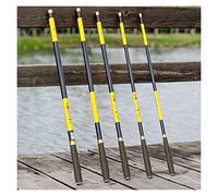 Canne a Pêche Télescopique 3.6,4.5,.,.,7.2 Mètres Flux Pôle Main en Fibre de Carbone fonderie pêche télescopique Rods Poisson Tackle(Yellow,5.4 m)