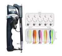 Canne à pêche télescopique avec appât, ensemble de pêche de poche | Combinaisons de canne et moulinet portables et pliables - Ensemble de pêche complet Kit canne à pêche compact au design ergonomique