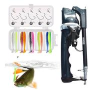 Canne à pêche télescopique avec appât, kit de pêche de poche,Combinaisons de canne à pêche et de moulinet compactes pliables portables | Équipement de pêche Design ergonomique pour les pêcheurs