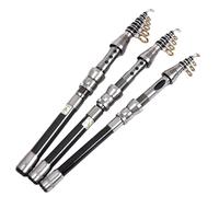 Canne à pêche télescopique avec siège de Moulinet en métal, Canne Courte et Solide 1.5m, .8m, 2.1m, .4m, Carbone, for Voyage, la Carpe(1.8 m)