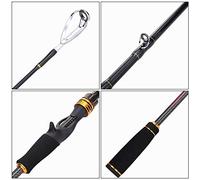 Canne A Peche Telescopique,Canne a Peche au Coup 1,8 m 2.1m .4m Casting Tiges à pêche avec Fibre de Carbone 24 tonnes Dernier pôle Ultra Light Serpentin Reel Seat(1.8 m)