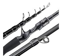 Canne A Peche Telescopique,Canne a Peche au Coup 2.1M .4M Carbon Rod Canne à pêche télescopique Coulée for 8-18LB Pêche Voyage(Casting 210cm MH)