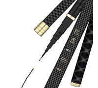 Canne A Peche Telescopique,Canne a Peche au Coup Super Light Dur en Fibre de Carbone, Canne à pêche la Main télescopique 2,7M / 3,6M,9M 4,5M 5,4M 6,30M 7,2M 8M 10M Flux Rod(6.30m)