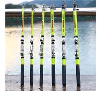 Canne A Peche Telescopique,Canne a Peche au Coup Telescopic Rock Fishing Rod for Fly Feeder Carbon 2.7M .4M .1M 1.8M .5M Mini Travel Reel Seat(2.7M Green)