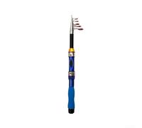 Canne à pêche télescopique compacte et moulinet pour aventures en plein air légères et rangement sans effort (1,2 m, bleu)