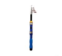 Canne à pêche télescopique compacte et moulinet pour aventures en plein air légères et rangement sans effort (230 cm, bleu)