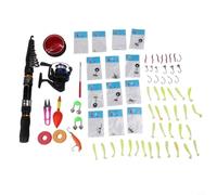 Canne à pêche télescopique en avec moulinet - Kit portable léger pour, mer et eau douce 1.5M(Black 230M Set)
