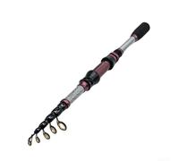 Canne à pêche télescopique en carbone avec moulinet en métal et pointe solide avec guides renforcés UV pour une résistance à l'usure et une durabilité (2,4 m)