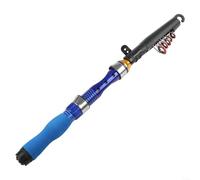 Canne à pêche télescopique en carbone - Mini canne à pêche pliable avec bobine en alliage d'aluminium - Noir et bleu - 1 m, 1,2 m, 1,5 m de long (1,5 m bleu)