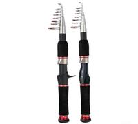 Canne à pêche télescopique en carbone UL Power pour pêche ciblée avec guides à faible friction et longueur pliée de 33 cm pour plus de commodité en voyage (1)