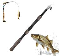 Canne à pêche télescopique - Perche légère et portable de 1,8 m pour sac à dos,Canne À Pêche Polyvalente | Pour Adultes Hommes Eau De Mer Eau Douce Bass Truite Poisson-Chat Surf Crappie Inshore