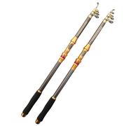 Canne à pêche télescopique Professionnelle en Fiber de Carbone 2.1 3.6M, Accessoire Spinning Portable for Voyage, Bateau mer, Roche(Yellow,3.6 m)