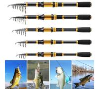 Canne à pêche télescopique réglable pour utilisation en mer, extensible de 1 8 m à 3 0 m, avec composants métalliques et renfort sécurisé pour un lancer stable (1,8 m)