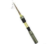 Canne à pêche télescopique ultra courte, canne à leurre compacte de 1,5 m/1,65 m pour truite, design portable avec pointe souple UL, anneaux de guidage lisses, poignée antidérapante pour la pêche en