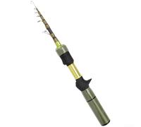 Canne à pêche télescopique ultra courte, canne à leurre compacte de 1,5 m/1,65 m pour truite, design portable avec pointe souple UL, anneaux de guidage lisses, poignée antidérapante pour la pêche en